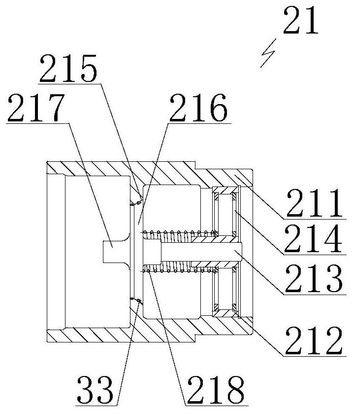 Gas telescopic quick connector device