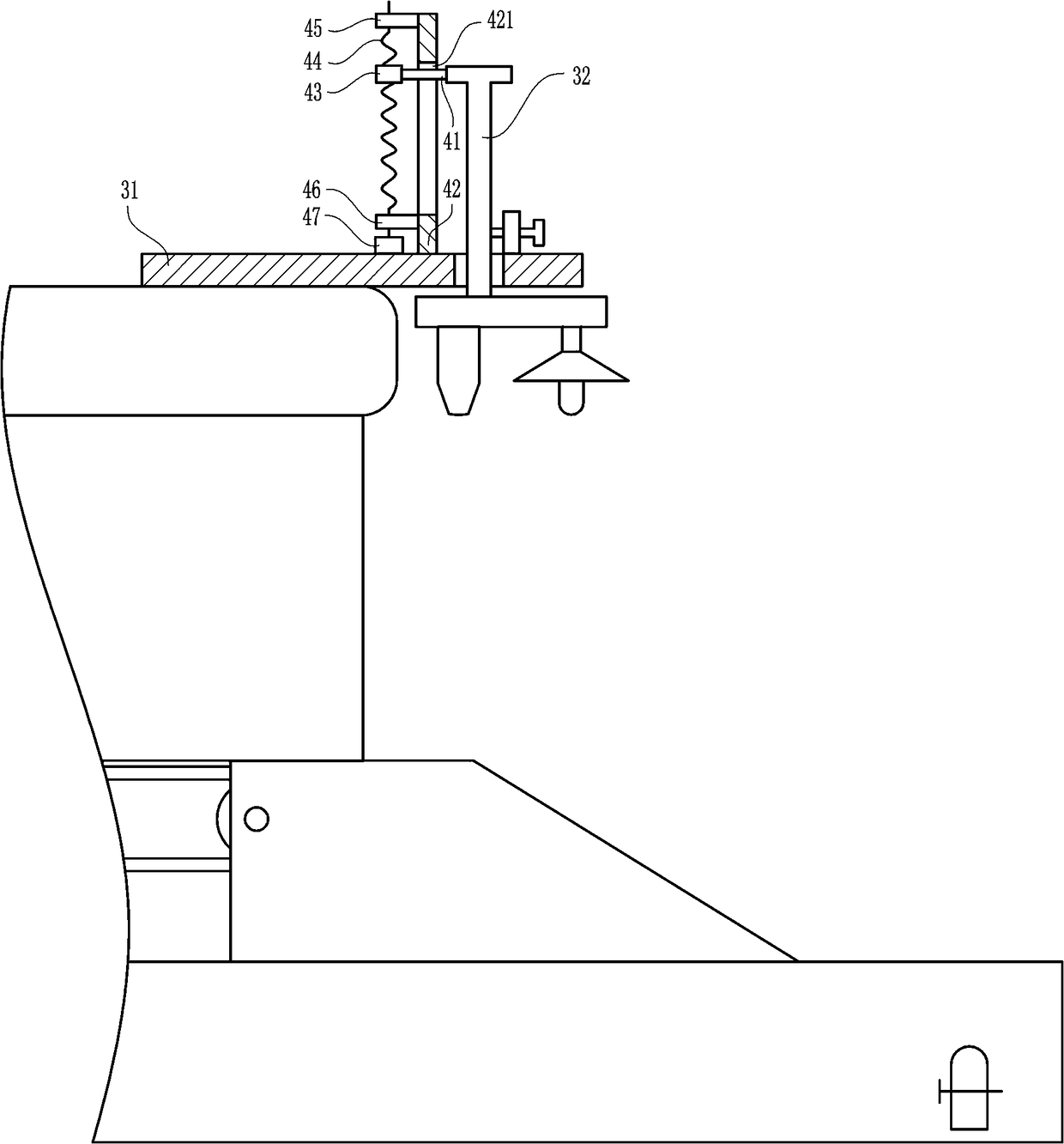 Disinfection device for gynaecology and obstetrics stretching bed