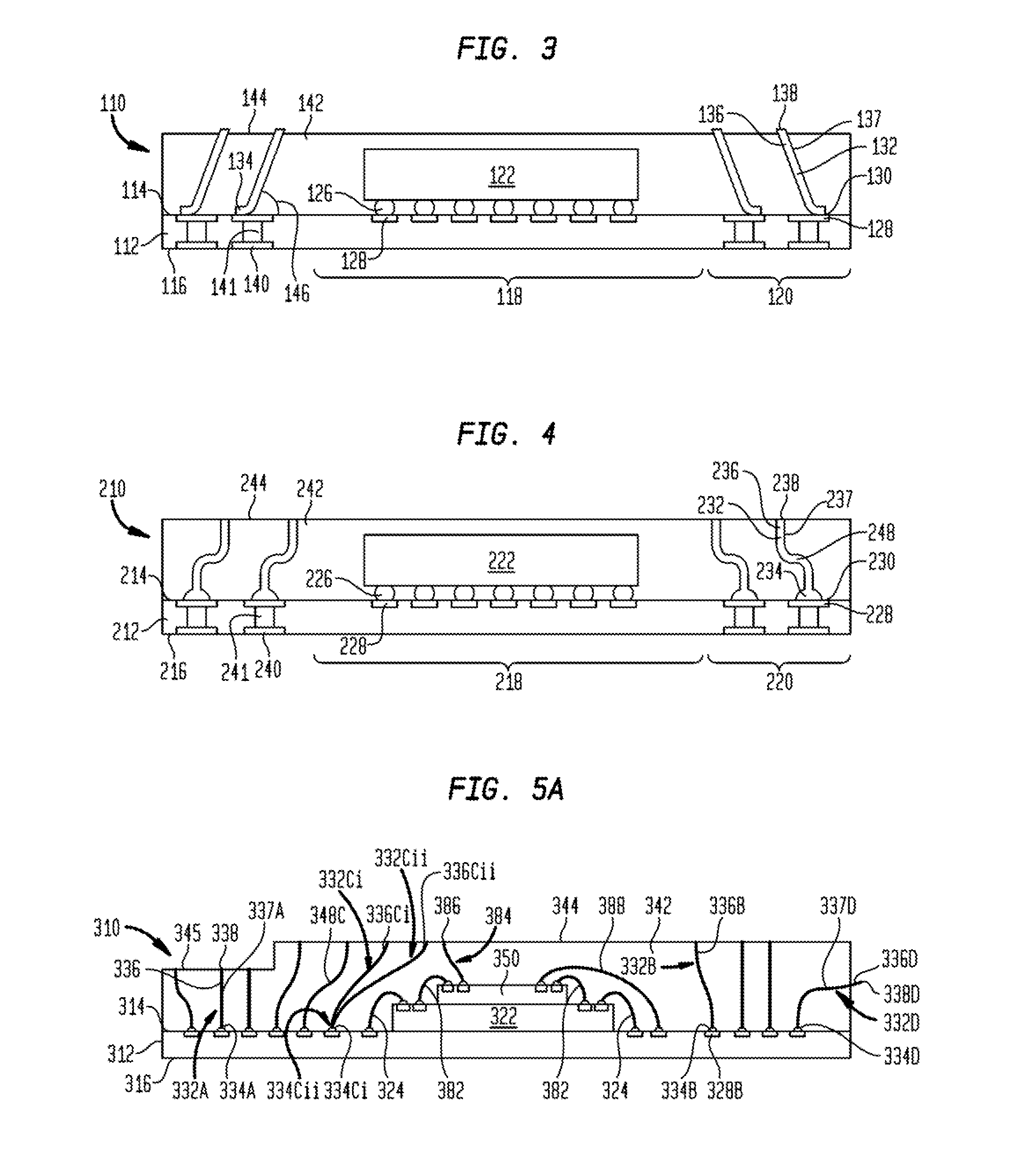 Package-on-package assembly with wire bond vias