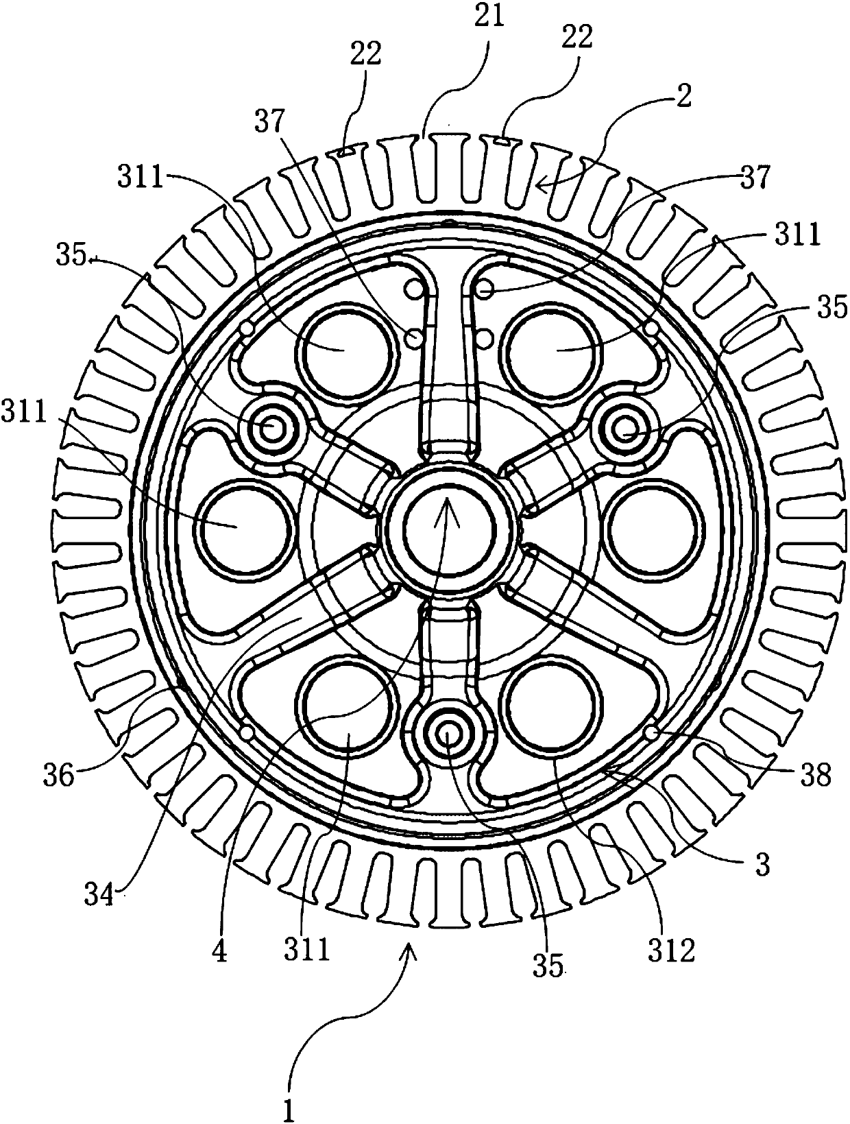 Hub motor for electric vehicle