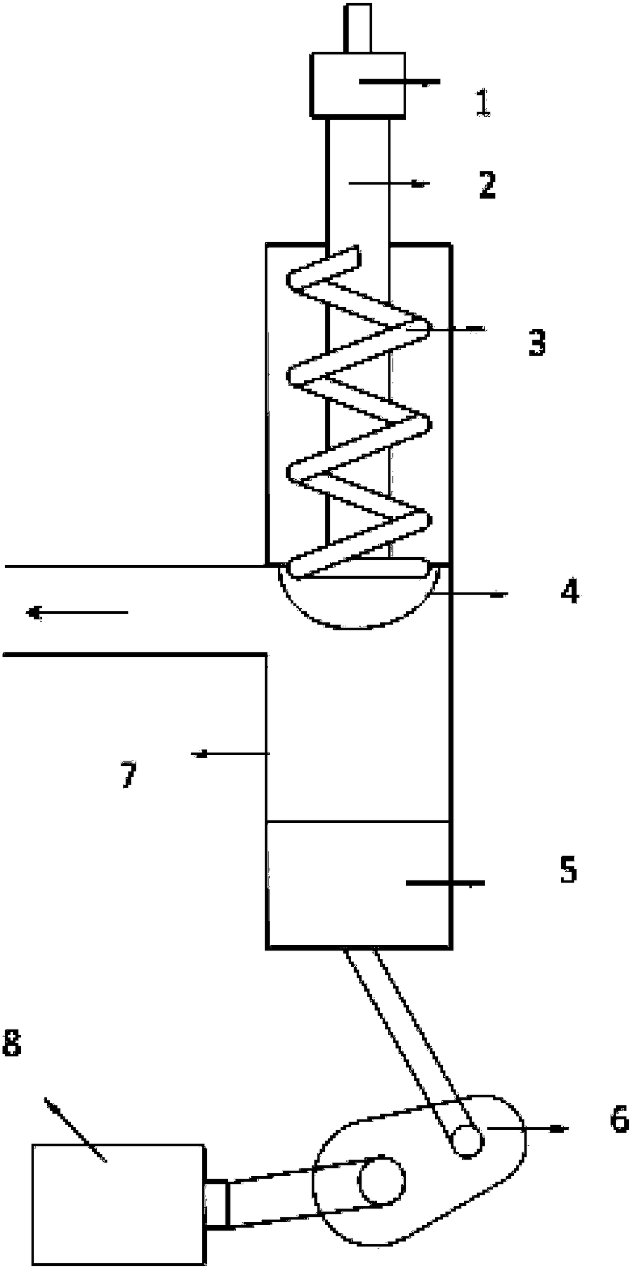 A testing device for vibration frequency response characteristics of spring valve