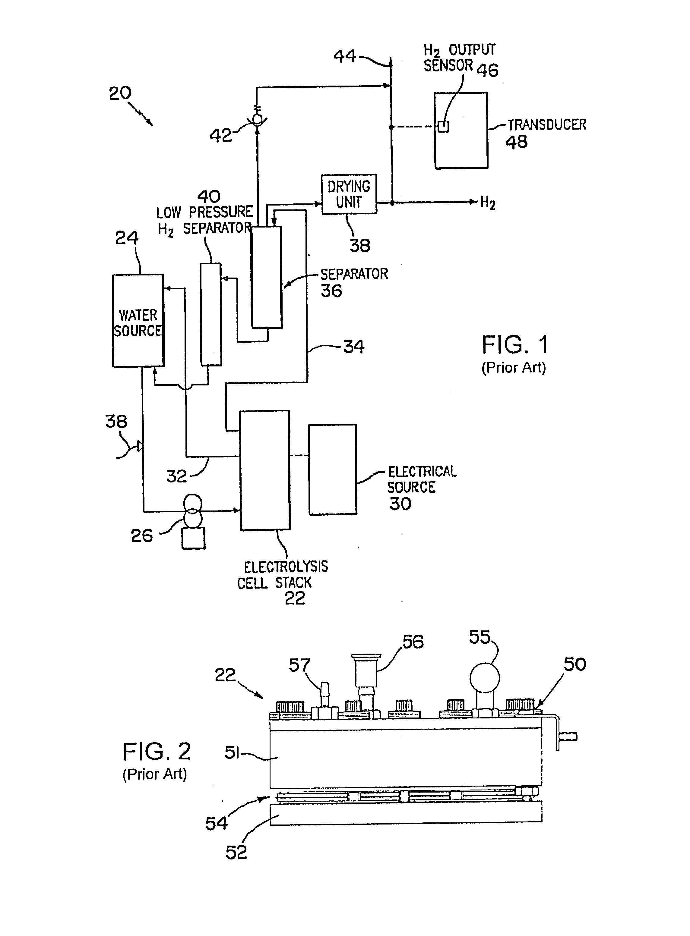 Electrolytic cell stack with proton exchange membrane interlock sealing gasket