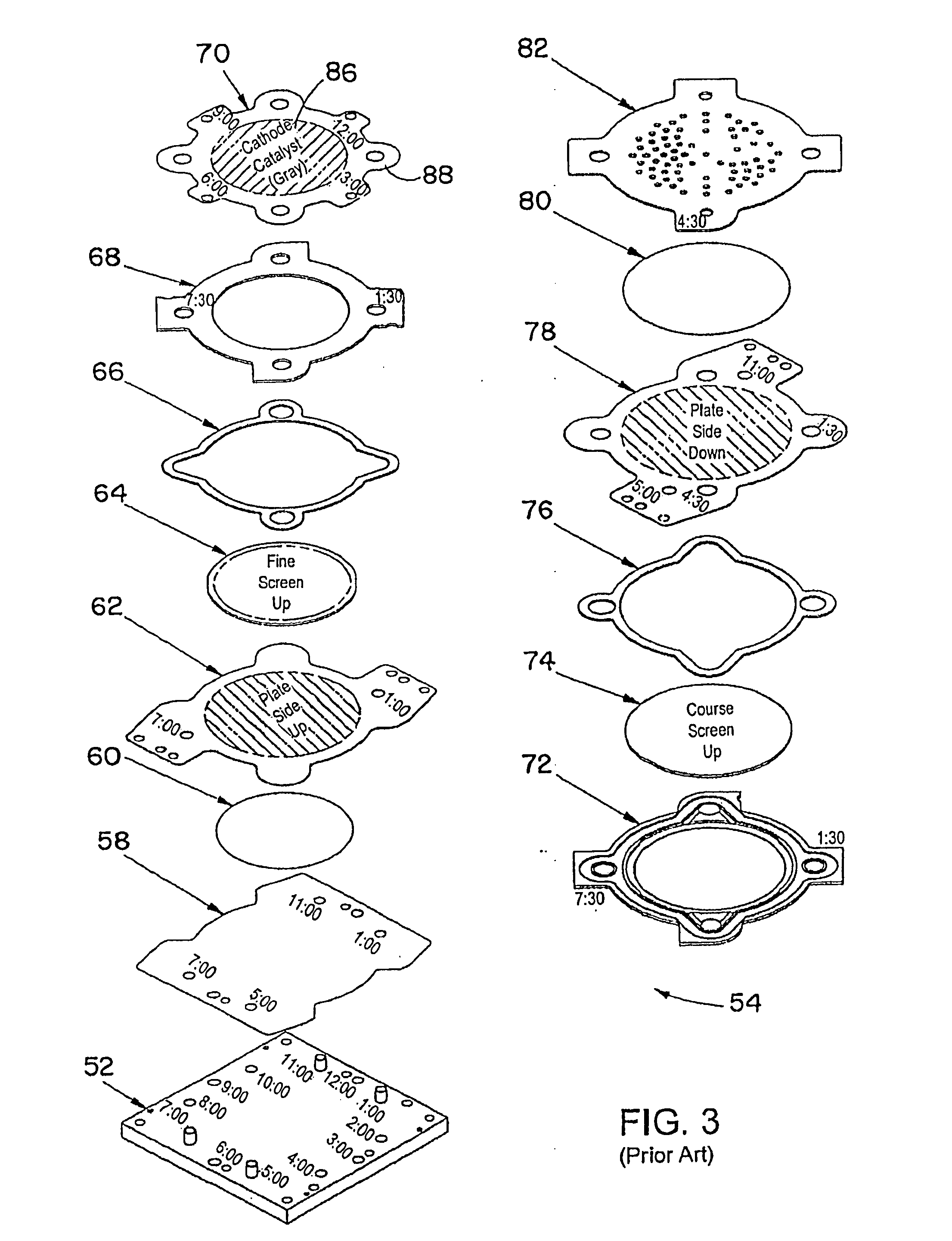 Electrolytic cell stack with proton exchange membrane interlock sealing gasket