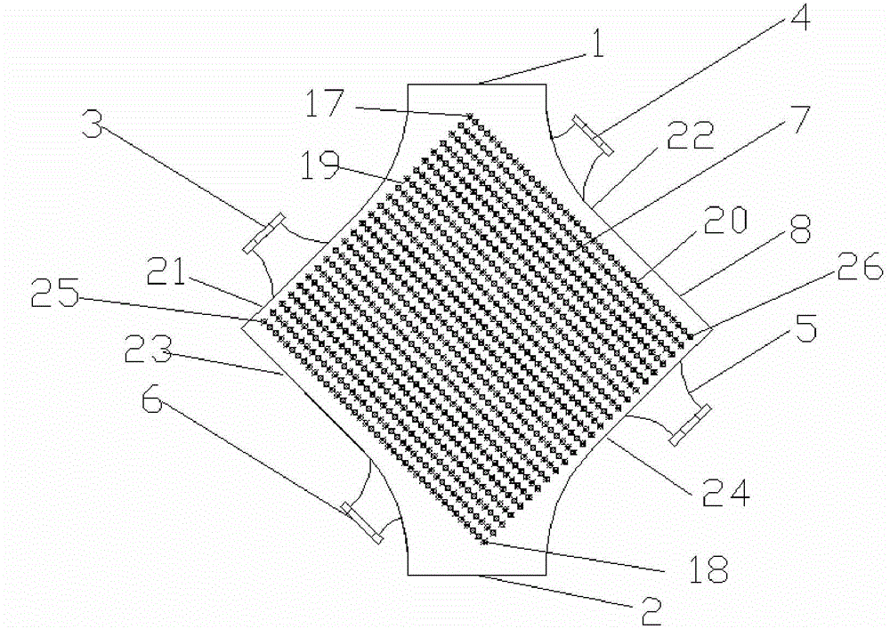 Rotary cement kiln waste-heat utilization heat exchanger with multiple soot blowing openings and soot blowing method thereof