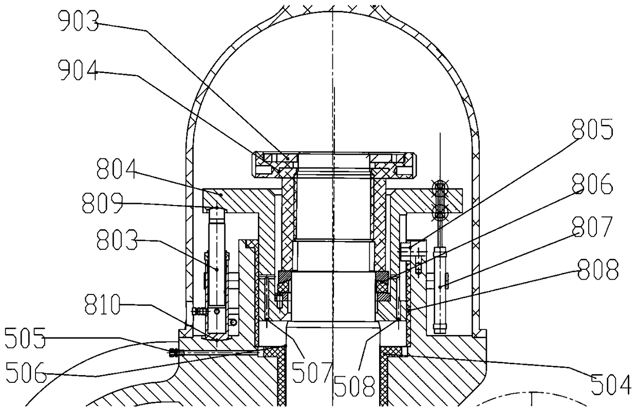 One-sided feeding top hydraulic supporting gyratory crusher