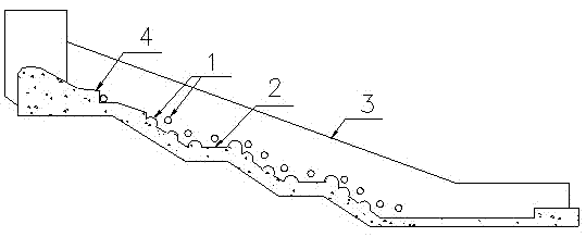 Discharge chute with projections