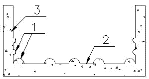 Discharge chute with projections