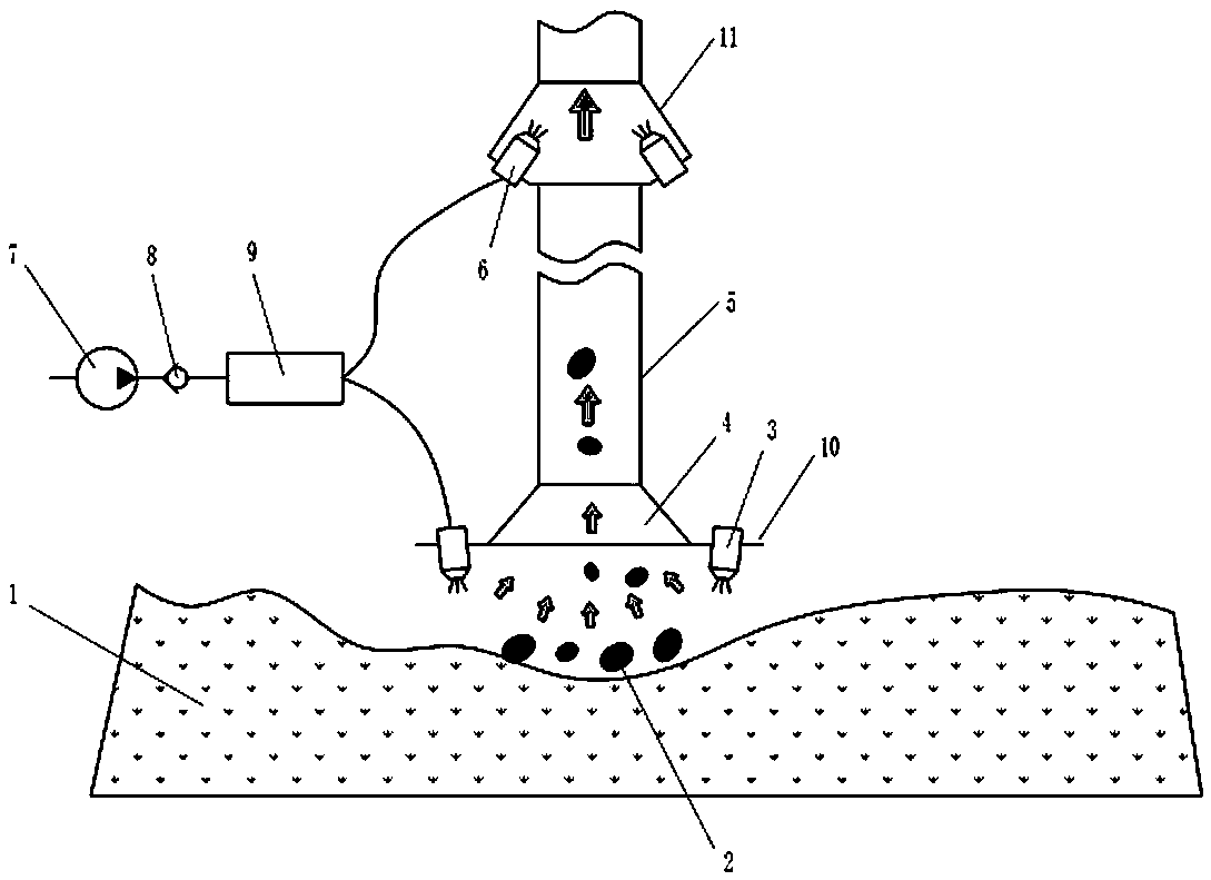 Undersea polymetallic sulfide mining device based on high-pressure water jet