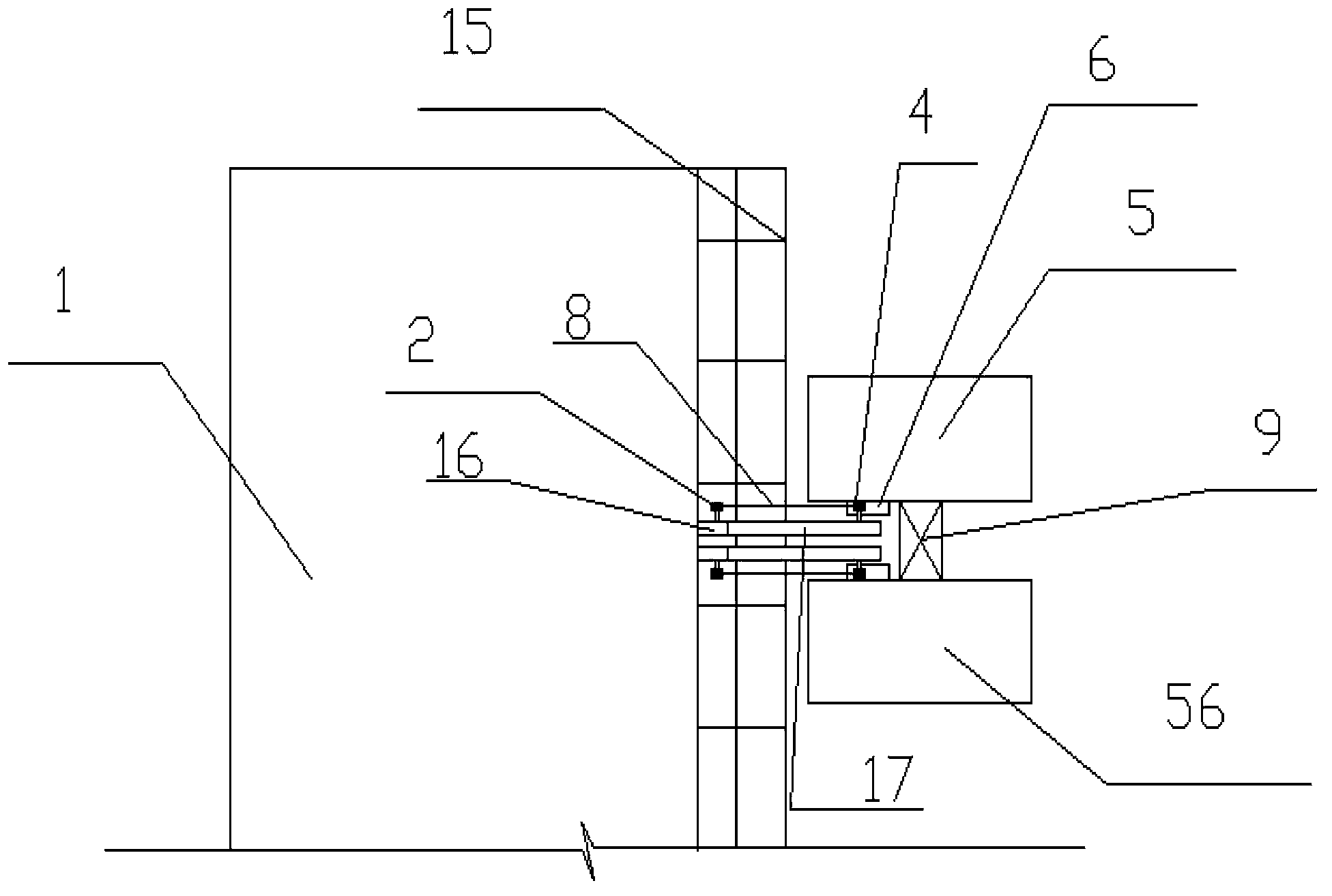 Anti-drop system of construction elevator