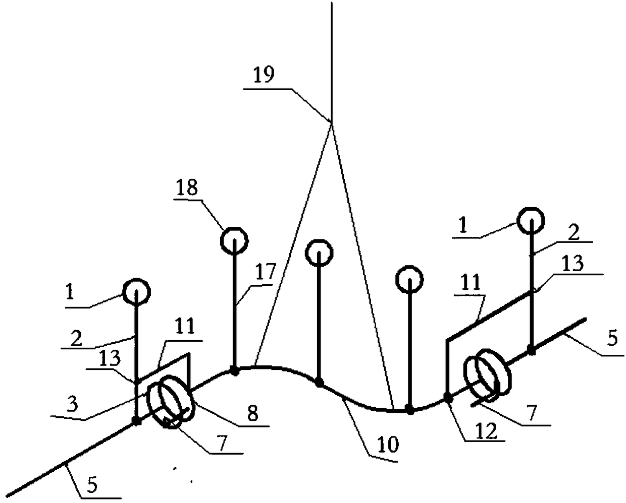 Quick mounting device for underwater expansion bend and mounting method of quick mounting device