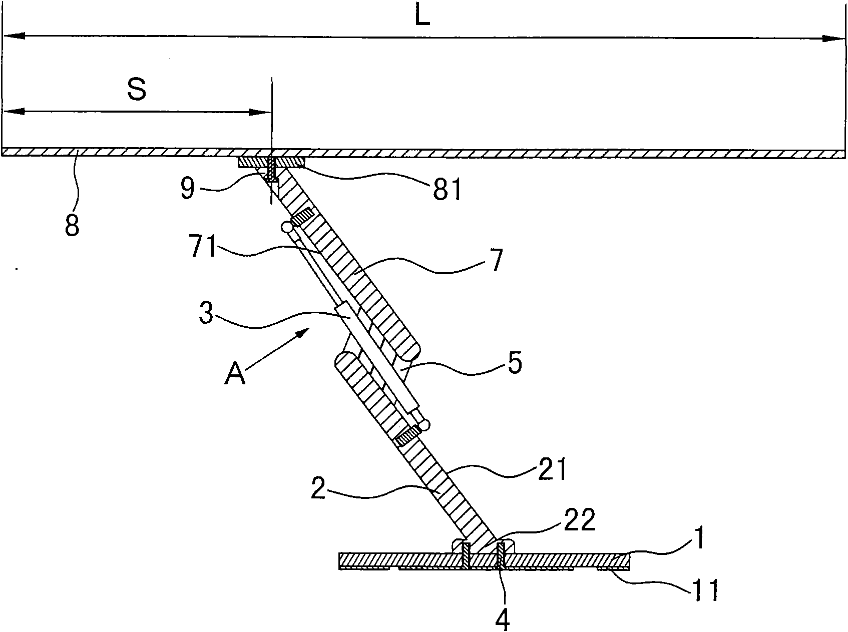 Inclined height-adjustable lifting table