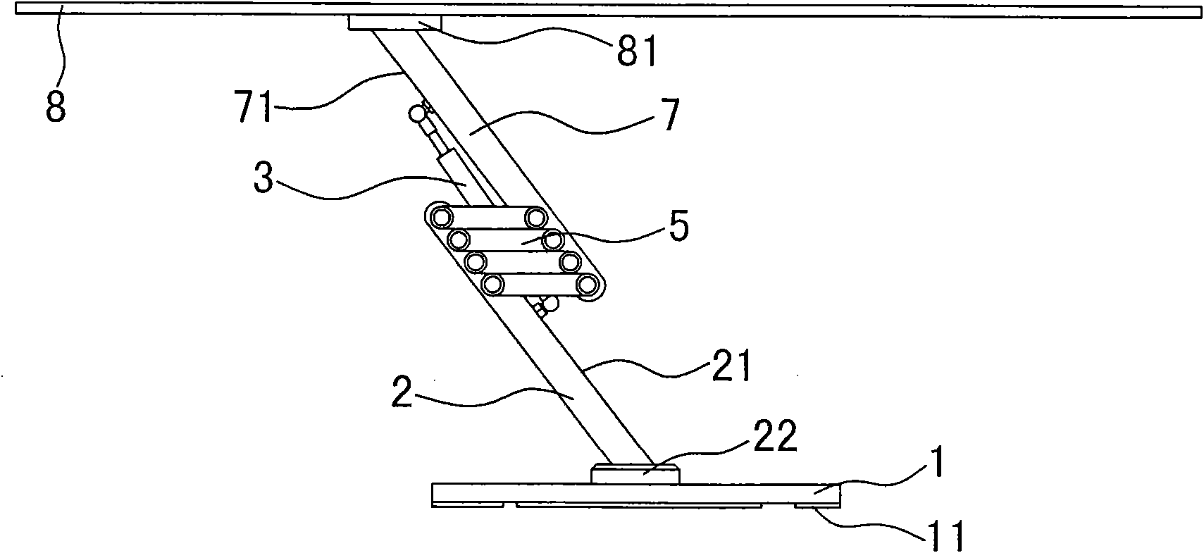 Inclined height-adjustable lifting table