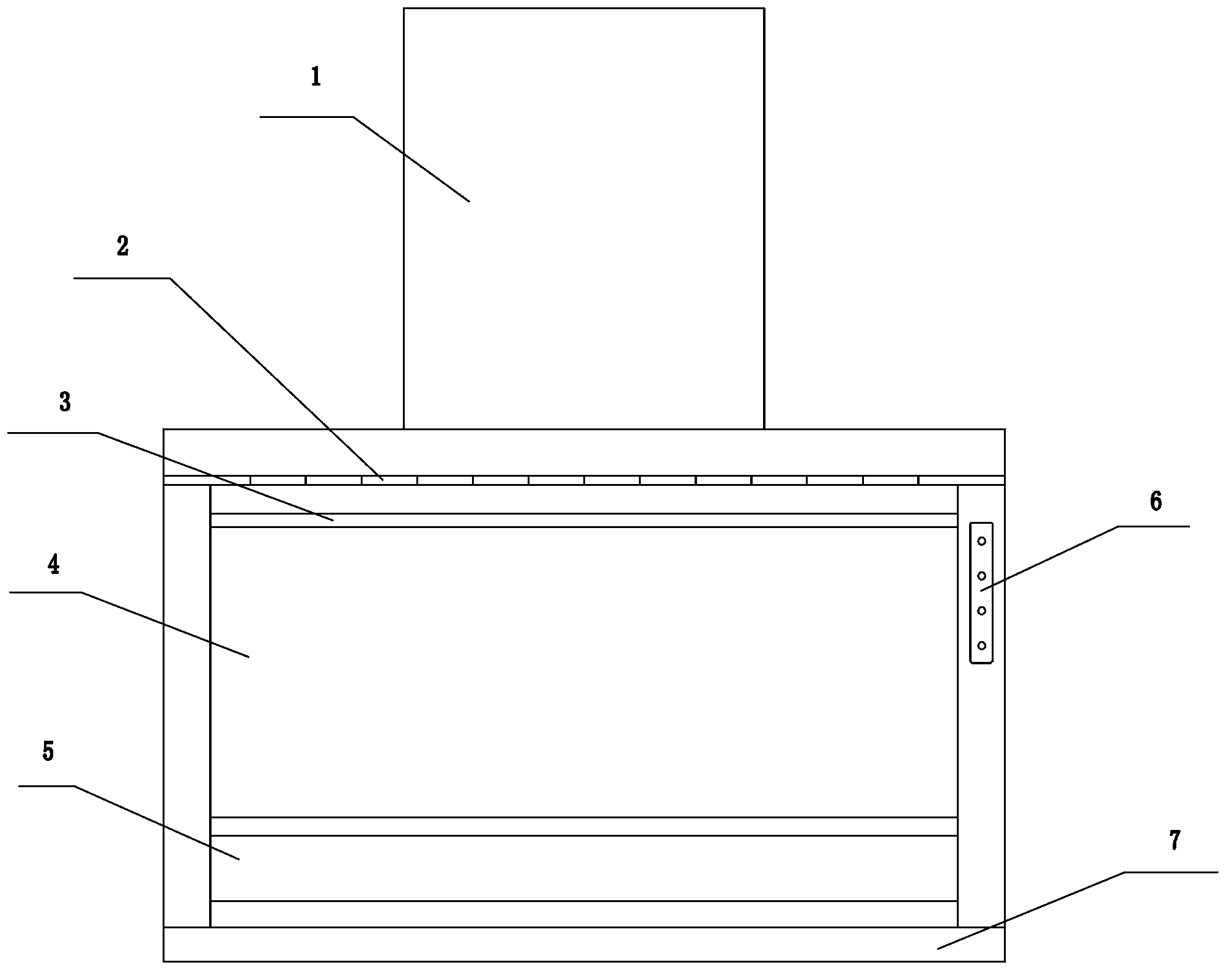 Straight-draught range hood with double-air-inlet blower