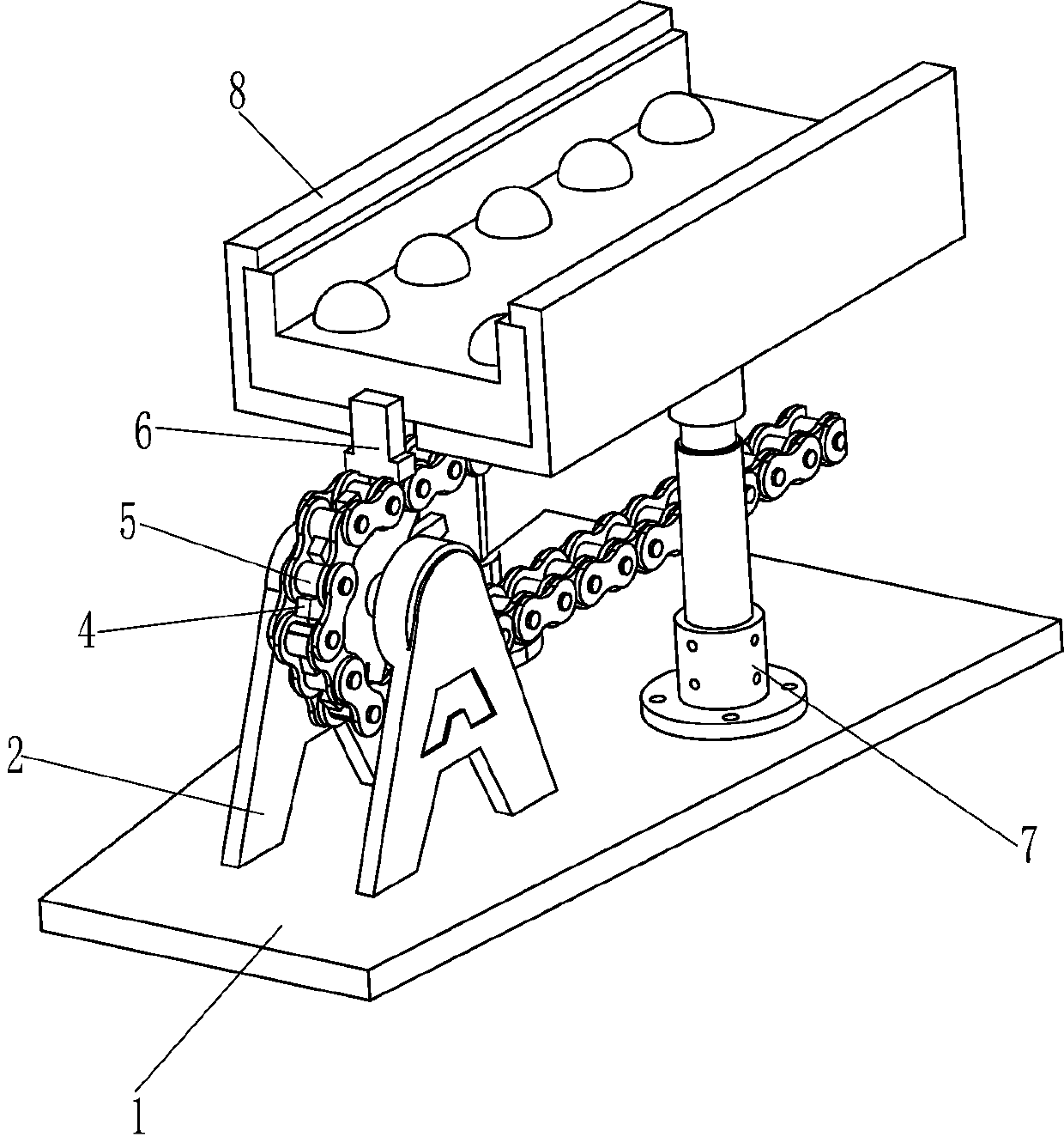 Glue filling auxiliary equipment for LED guardrail pipe