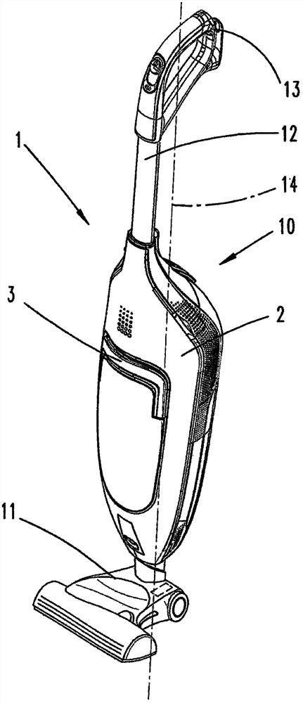 Cleaning device with swivel handle