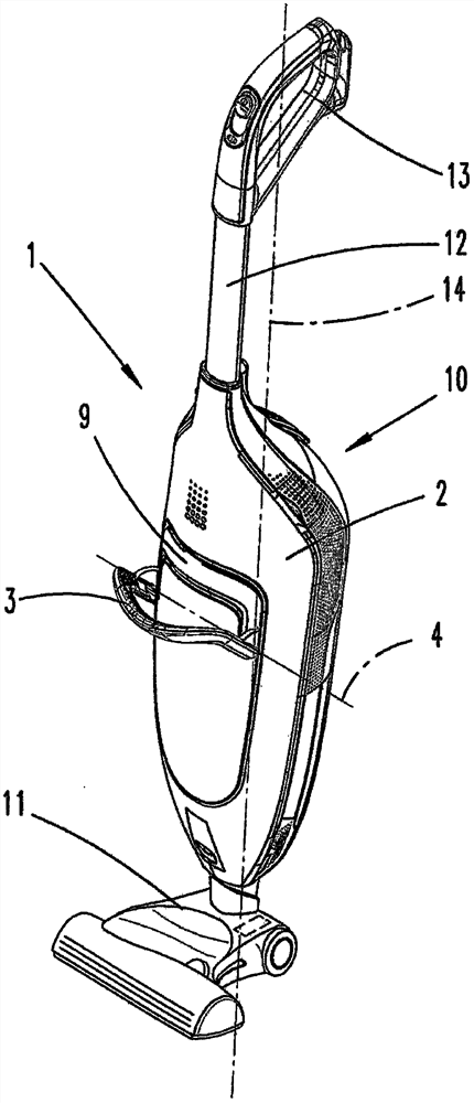 Cleaning device with swivel handle