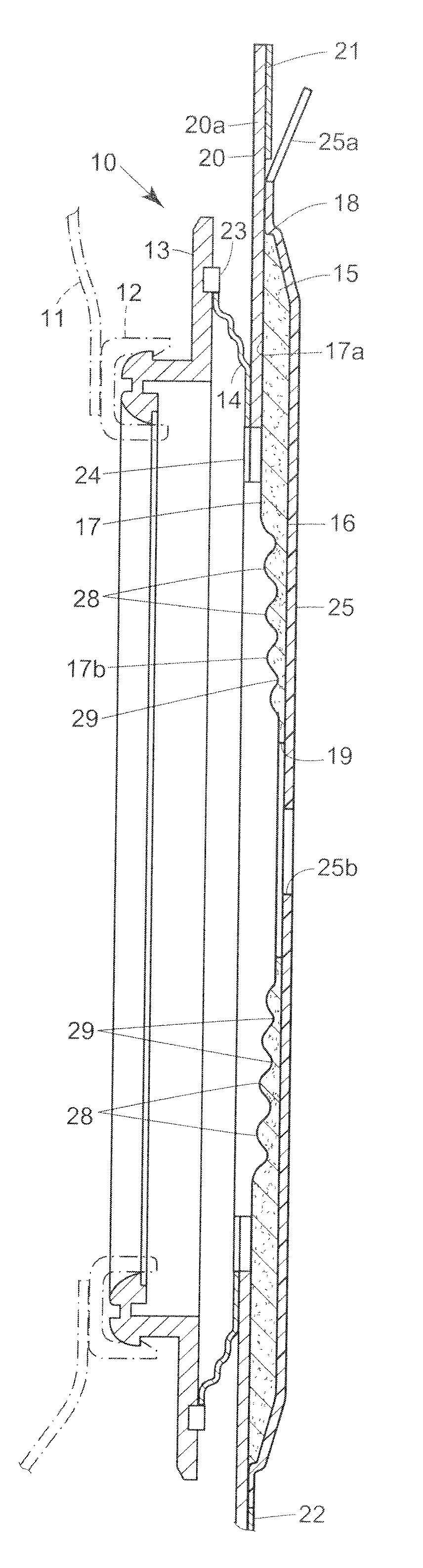 Ostomy faceplate having moldable adhesive wafer with diminishing surface undulations