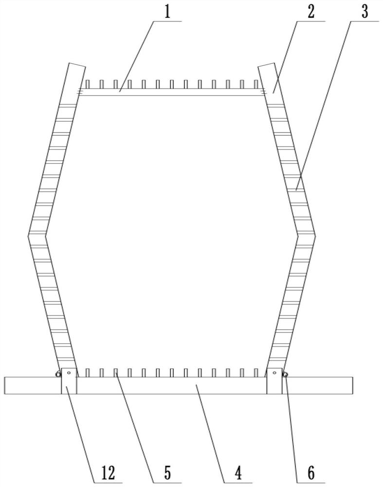 Polygonal-section bridge pier stud reinforcement cage integral hoisting and binding jig and using method