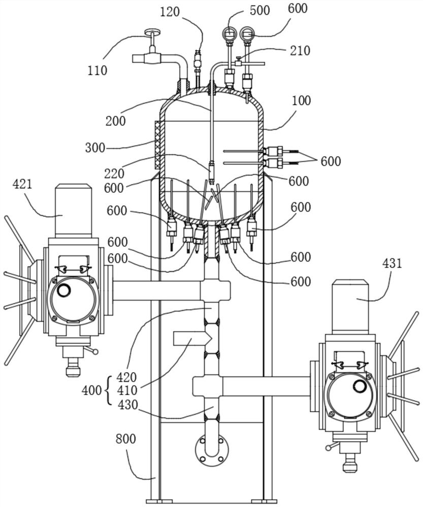 Experimental device and experimental method for cracking of heat transfer tube of steam generator