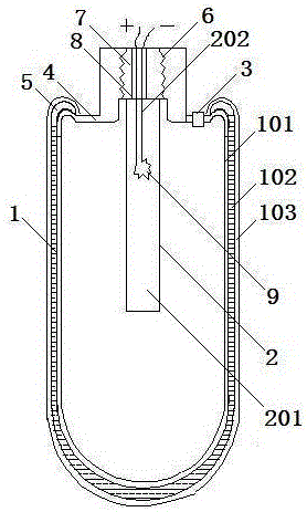 Disposable air inflating detonation split gas detonator and manufacturing method thereof