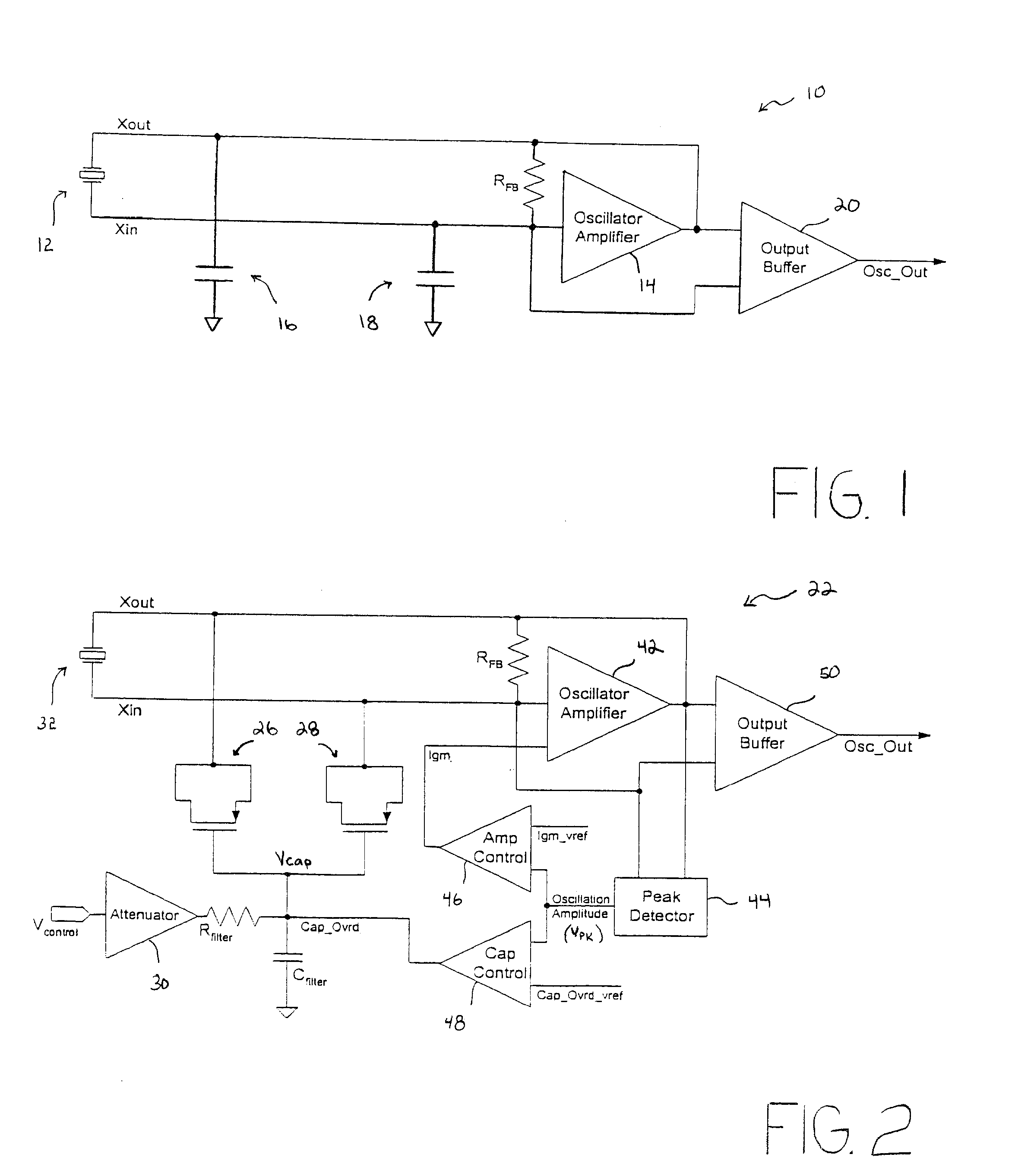 Regulated Capacitive Loading and Gain Control of a Crystal Oscillator During Startup and Steady State Operation