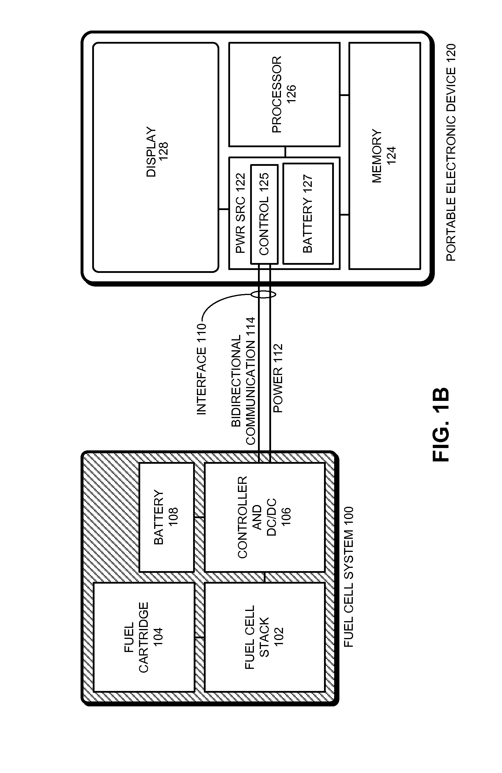 Fuel cell system coupled to a portable computing device