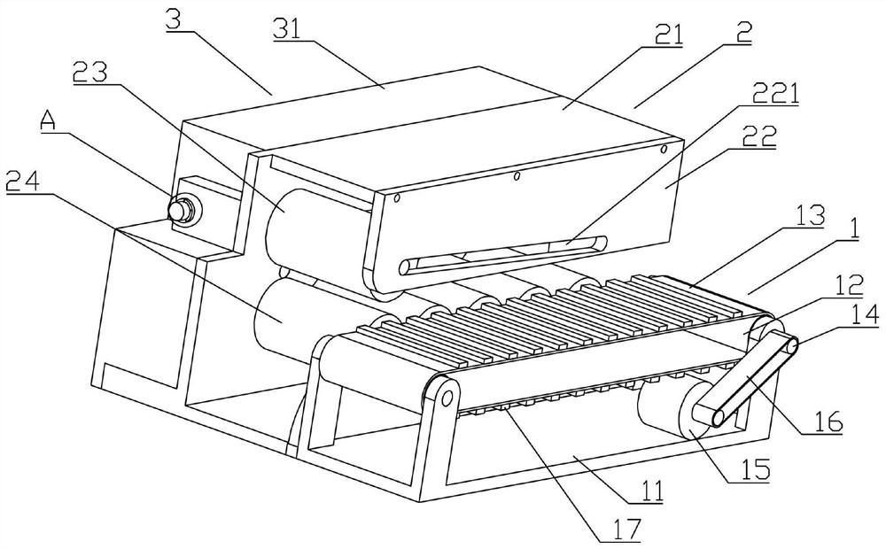 Detection device for cigarette packaging box ink printed matter