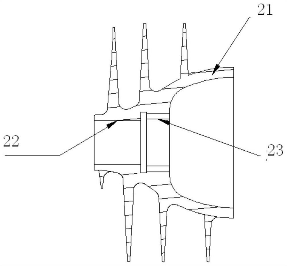 Flexible rotor of ultrahigh-rotating-speed liquid hydrogen turbine pump