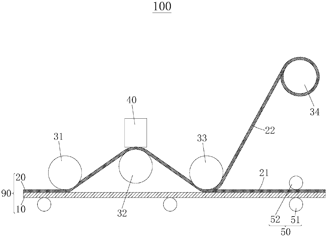 Circulating high-efficiency film cutting and pasting machine and film cutting and pasting method