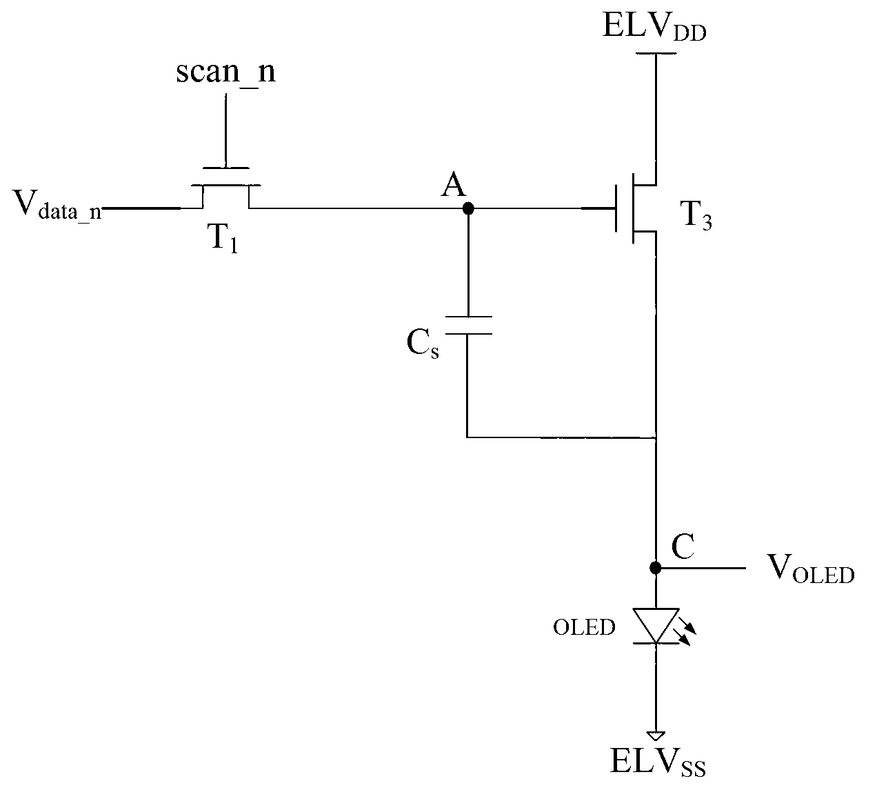 AMOLED voltage external compensation method and system