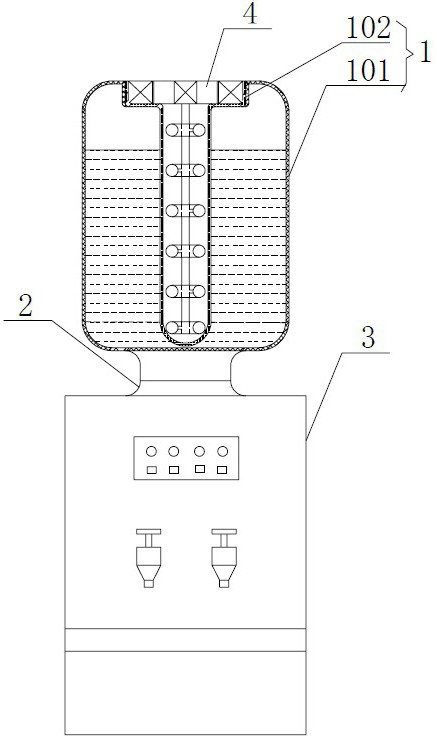 Intelligent disinfection purified water barrel and disinfection method