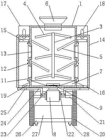 A slag removal device for feed production