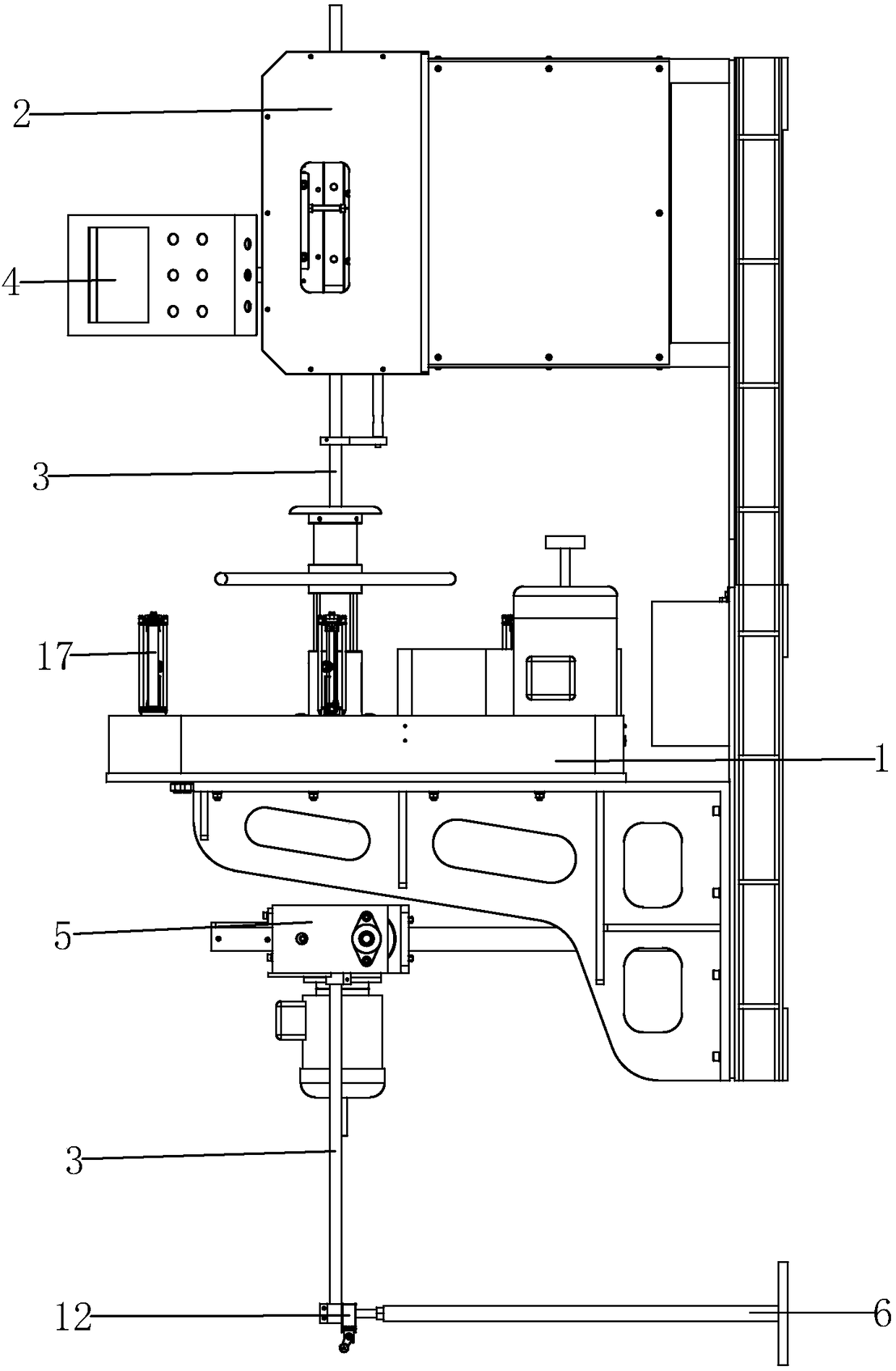 Braiding core rod transfer device of net weaving equipment