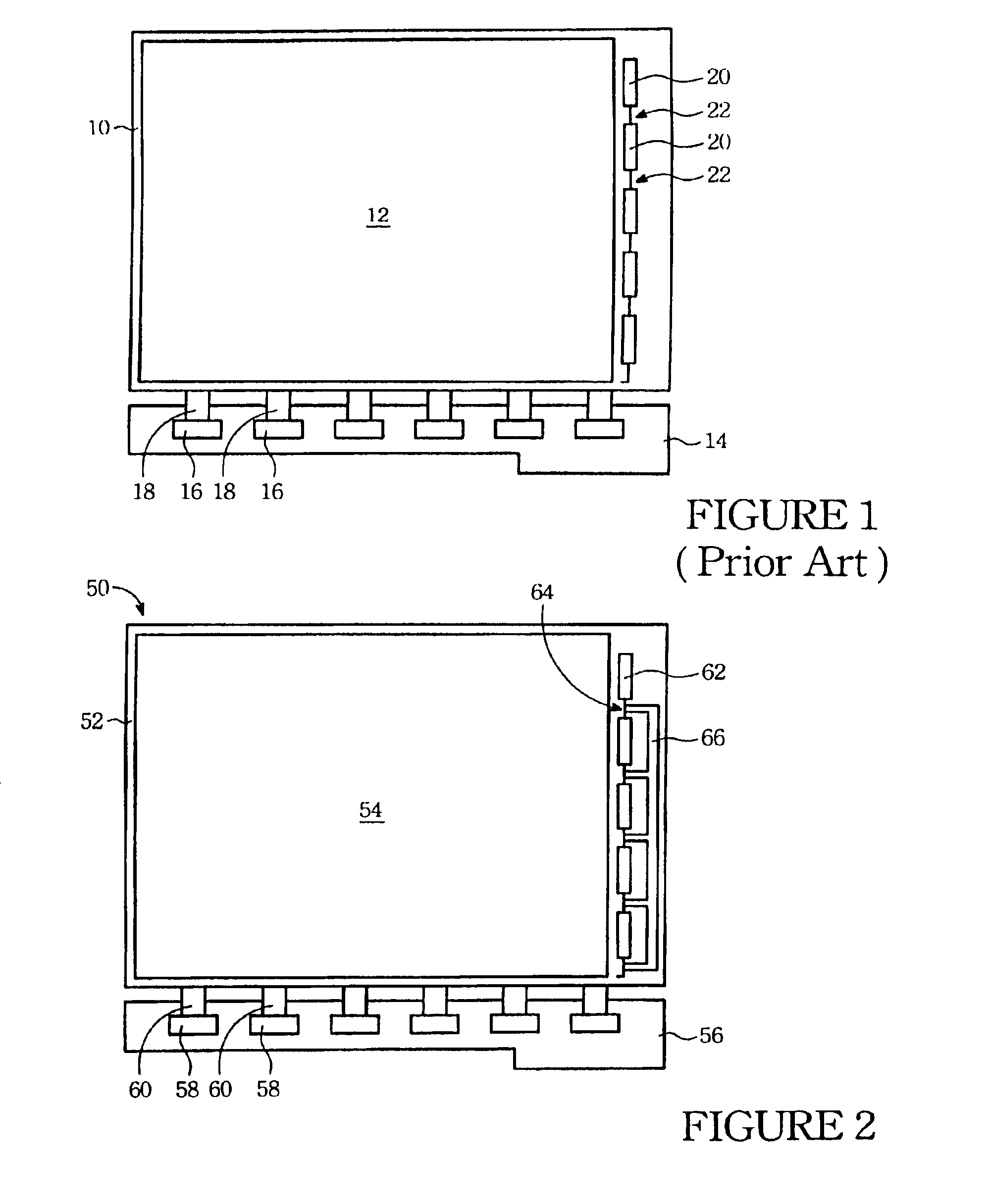 Display panel with bypassing lines