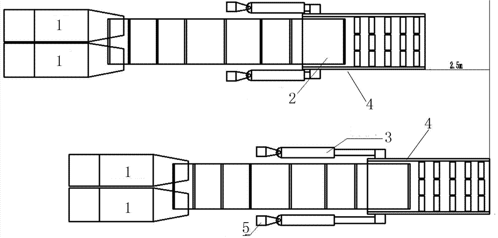 The overall relocation method of transfer machine and belt head in the process of large mining height and small relocation