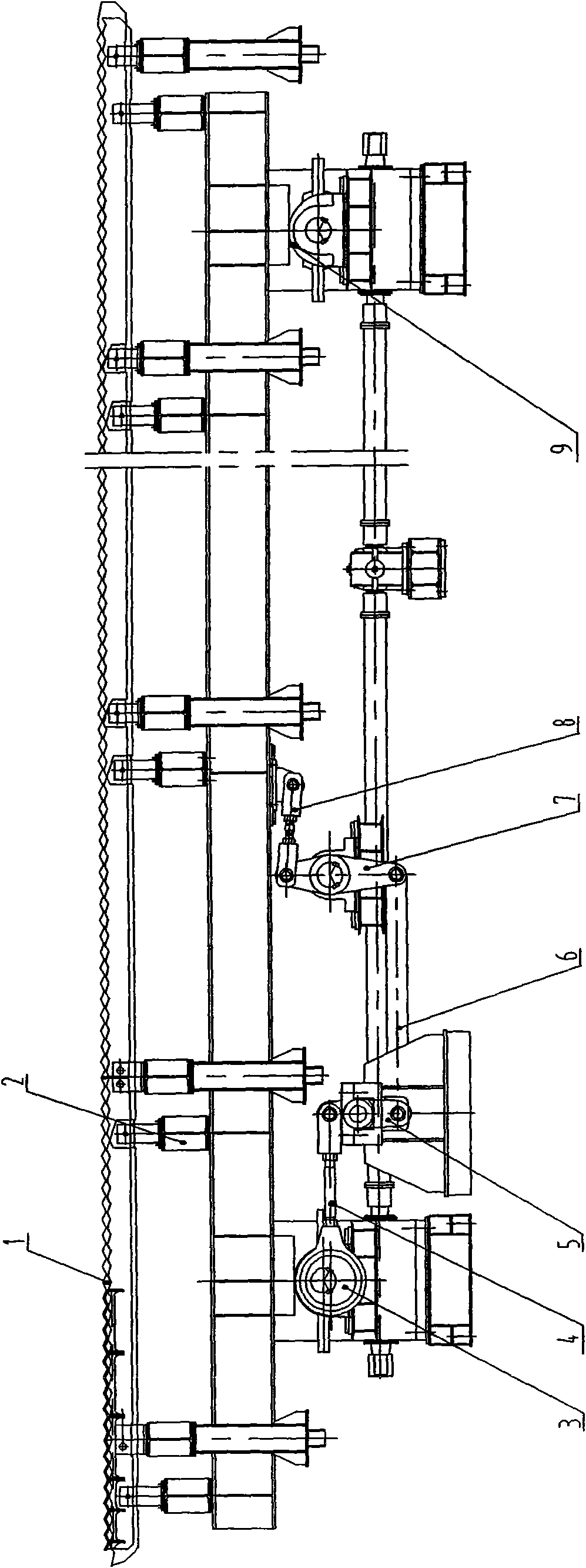 Non-going-forward device for small-pitch stepper cooling bed