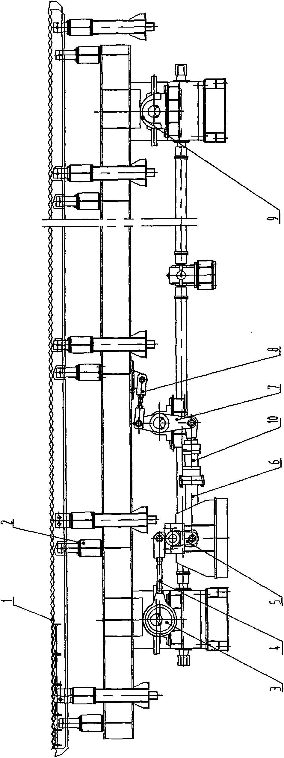 Non-going-forward device for small-pitch stepper cooling bed