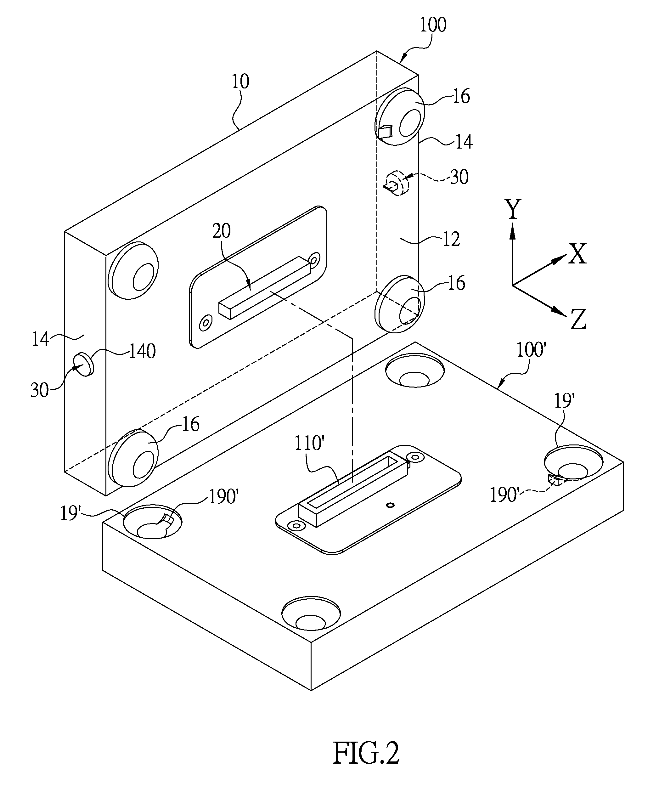 Electronic device with latching bumper, latching bumper thereof, and stackable electronic device system