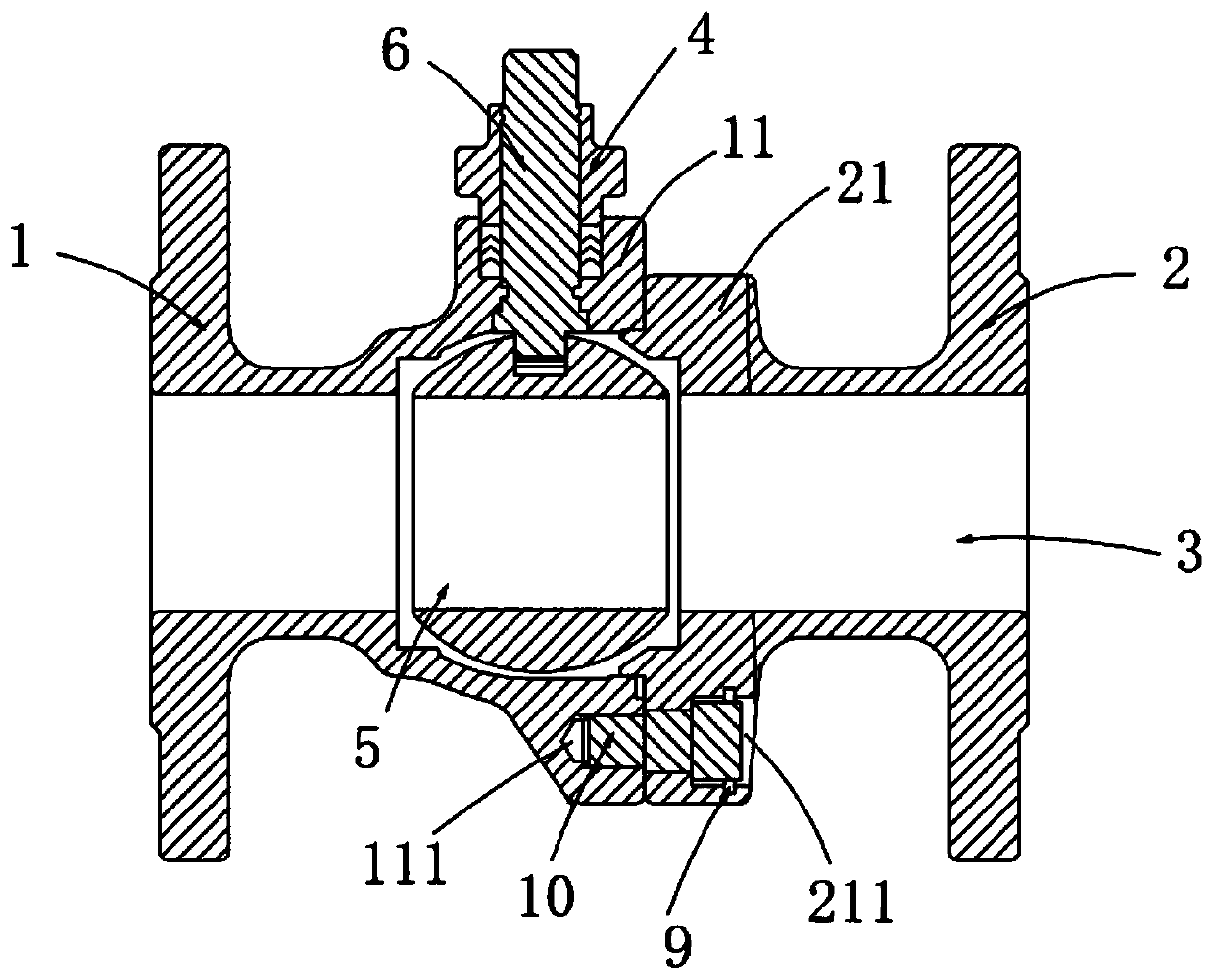 Fuel gas ball valve