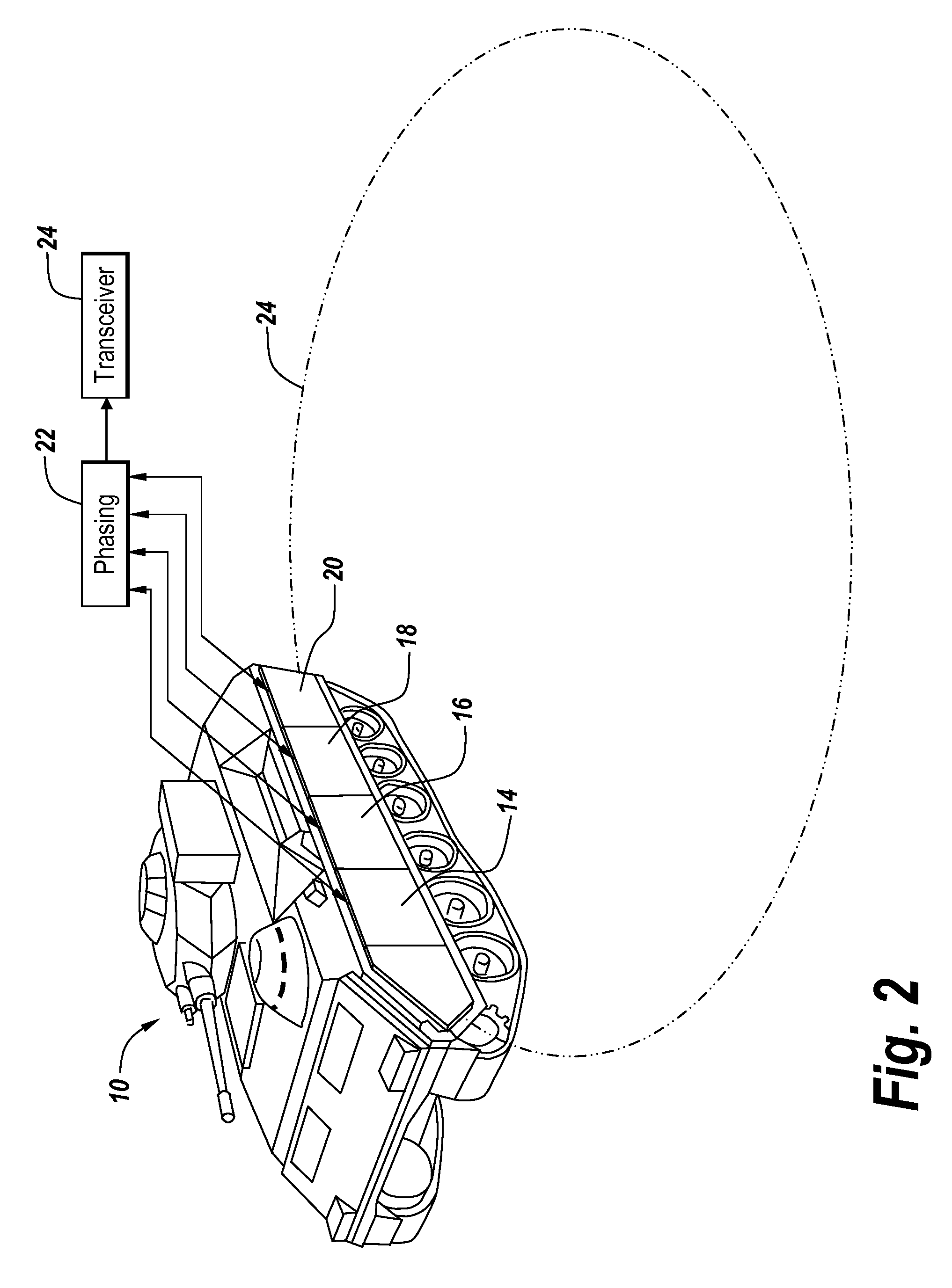 Wide band embedded armor antenna