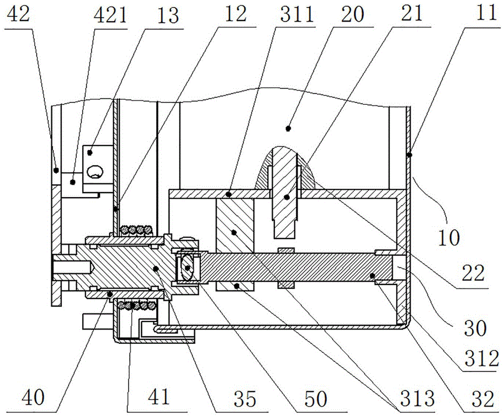 Permanent magnetic mechanism manual brake separating device and circuit breaker using same