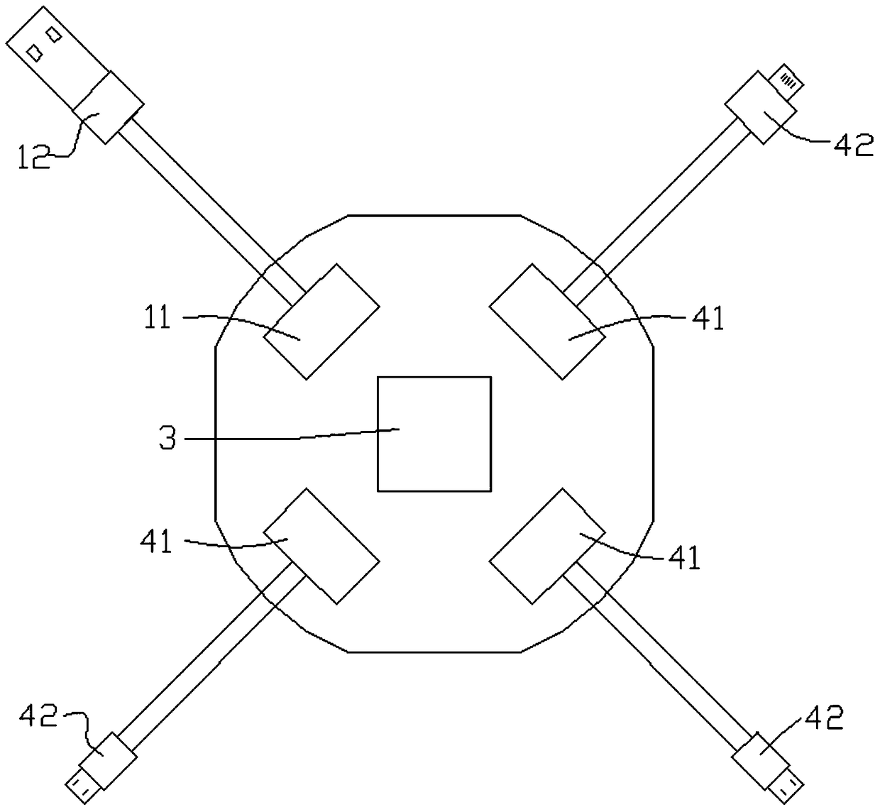 Multi-head data cable