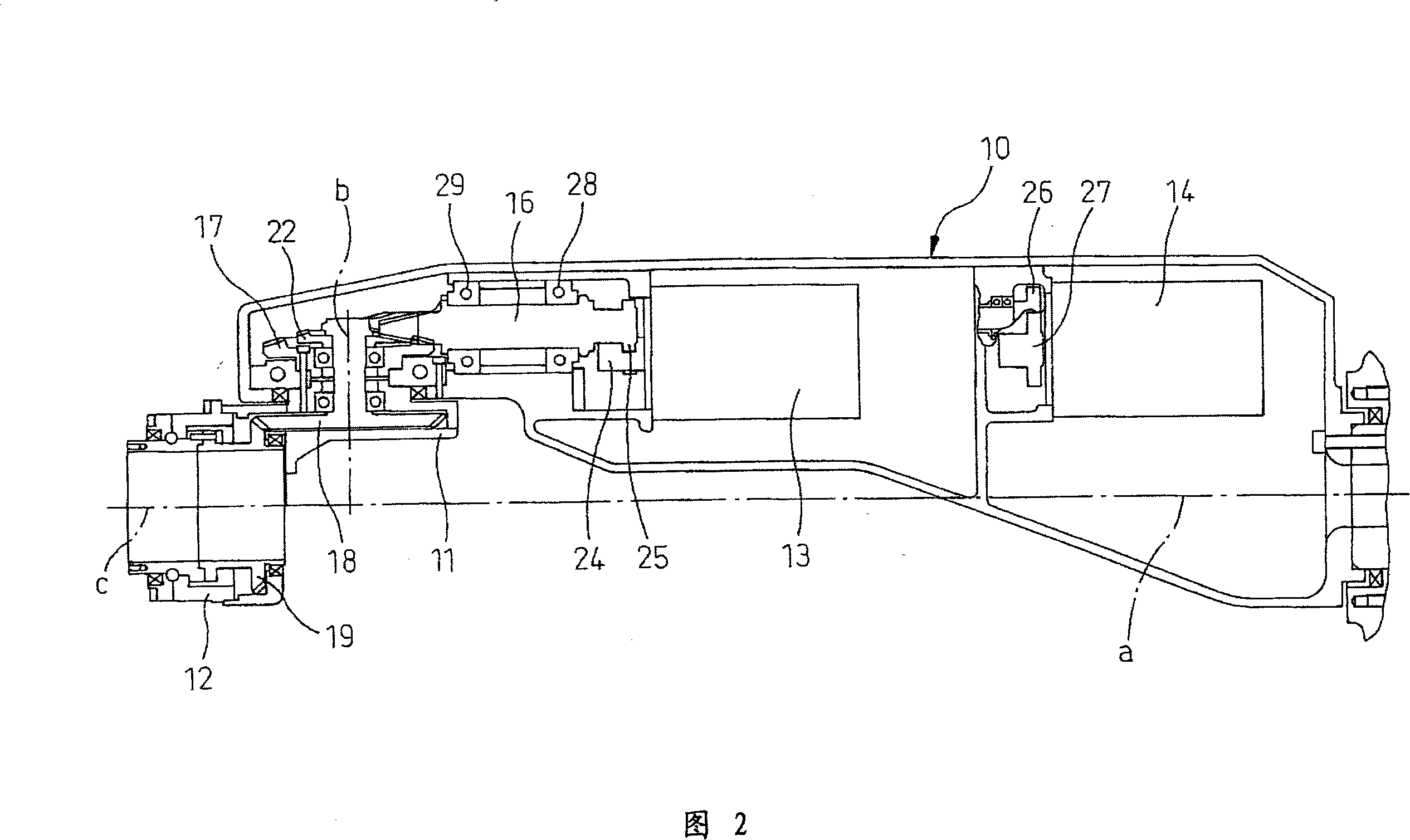 Wrist driving structure for industrial robot