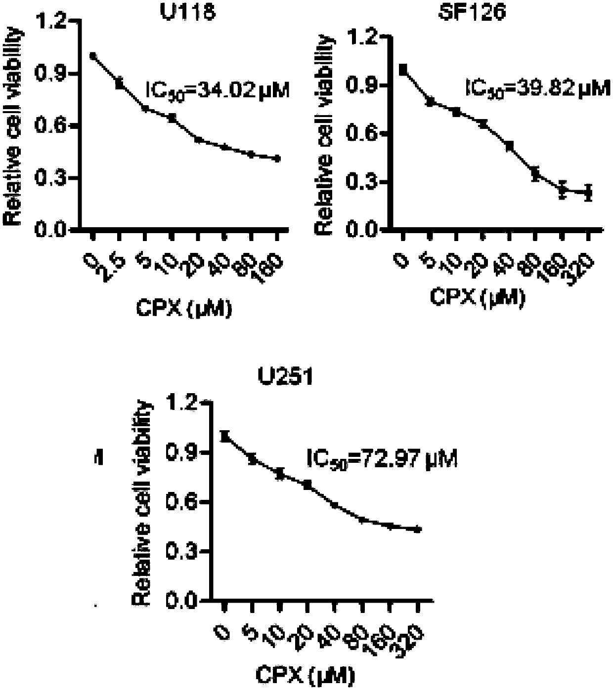 Application of ciclopirox olamine in preparation of medicine for treating tumor, composition medicine with ciclopirox olamine and application