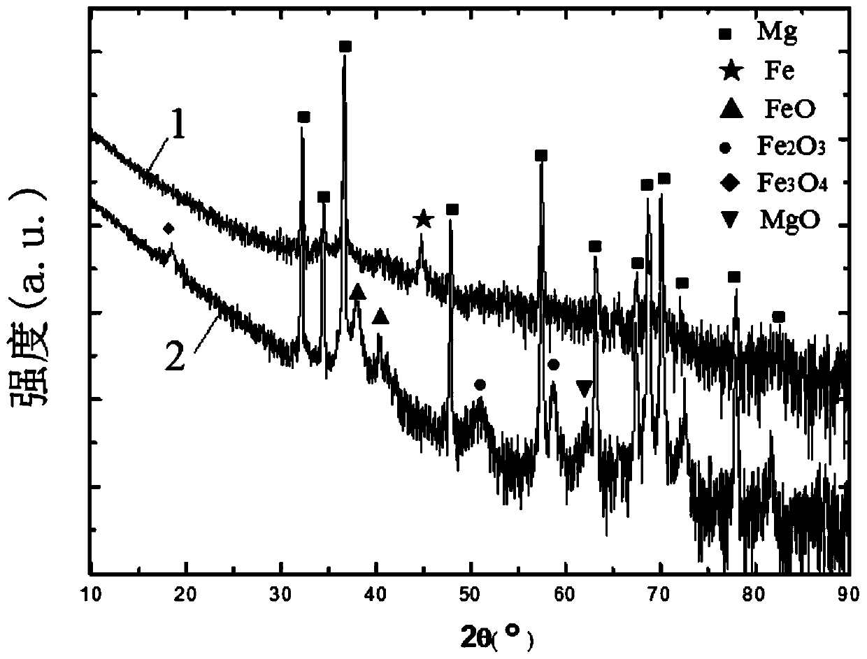 A kind of preparation method of iron-rich coating on the surface of magnesium alloy