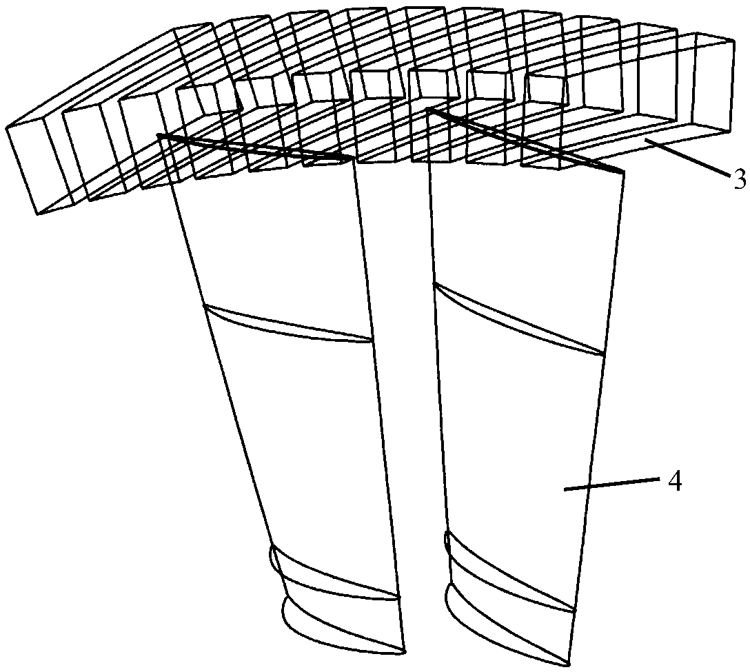 An axially forward, radially inclined anti-blade angular seam processing casing