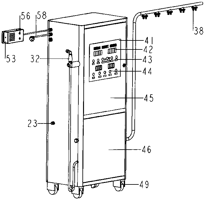 An intelligent type deodorizing and cleaning machine for a refuse transfer station