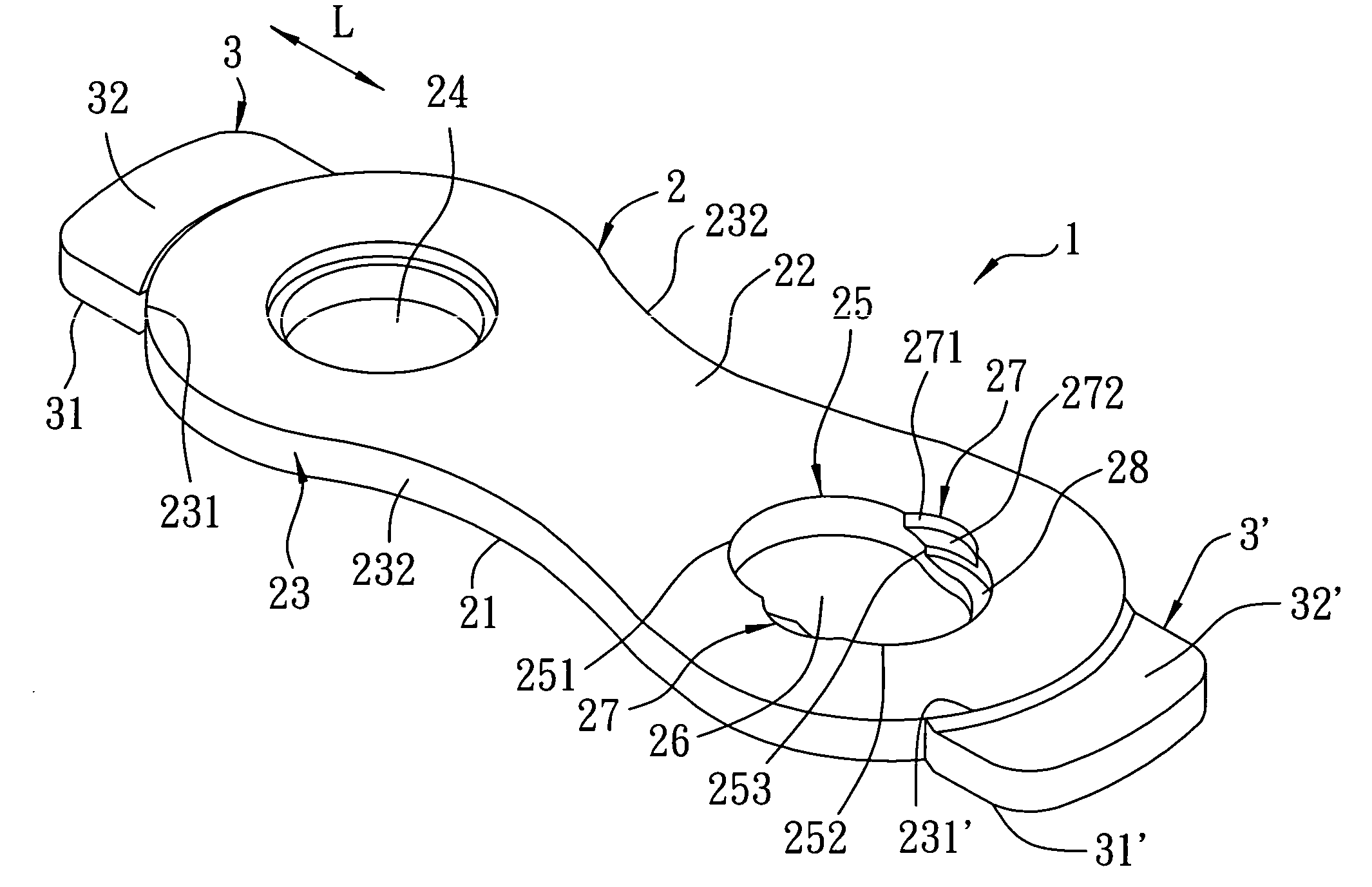 Chain plate with wings