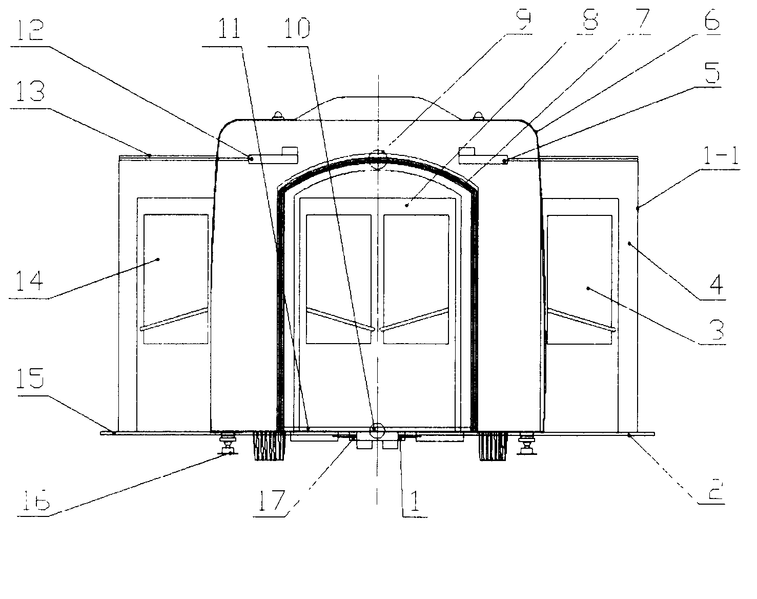 Pull-type movable gallery bridge for airport