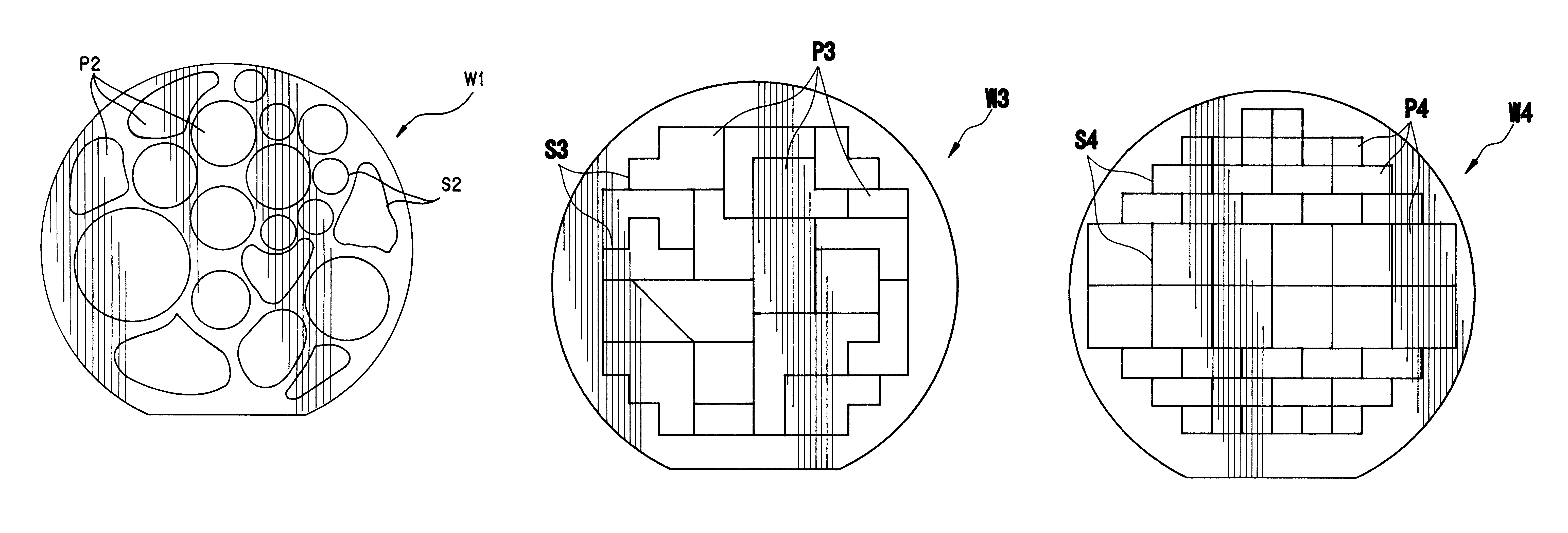 Semiconductor wafer having regular or irregular chip pattern and dicing method for the same